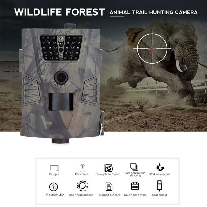 

Outdoor Hunting Trail Camera HT001 12MP 1080P 850nm LED Wild Hunting Cameras Night Vision Wildlife Animal Photo Traps Camera