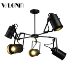 Винтажные железные потолочные светильники в стиле лофт, регулируемая Подвесная лампа, освещение для магазина одежды, кофейни  барторговый центр, Подвесная лампа