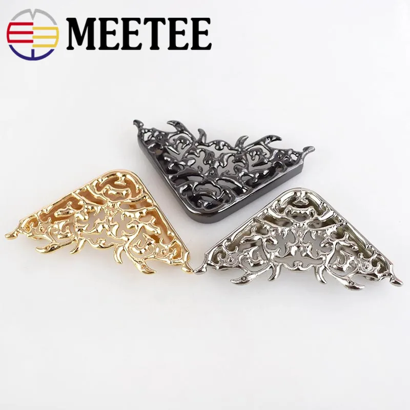 Meetee 4/10 шт. 46*63 мм защитные Угловые сумки с металлическими пряжками кожаная сумка
