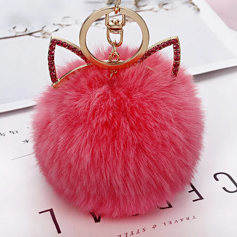 Женский кошелек из искусственного кроличьего меха с кошачьими ушками|Детали и