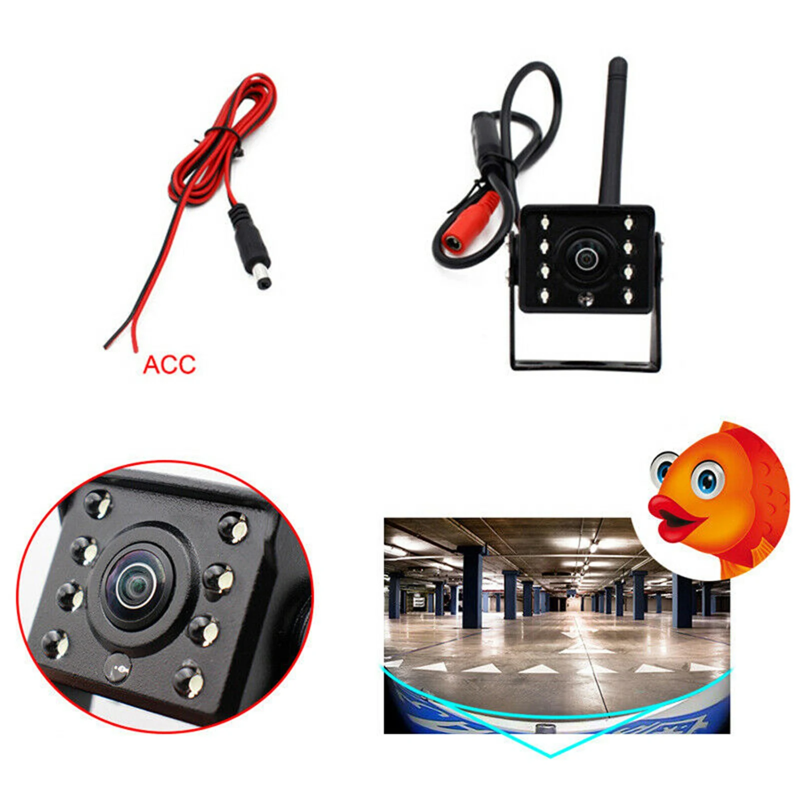 

WiFi Wireless Car Rear View Camera Truck Bus 12V~36V Automobile LED Reverse HD Night Vision Backup Camera