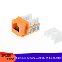 high quality cat5e keystone jack 50pcs rj45 connector wall plate computer network module rj45 network cable information module