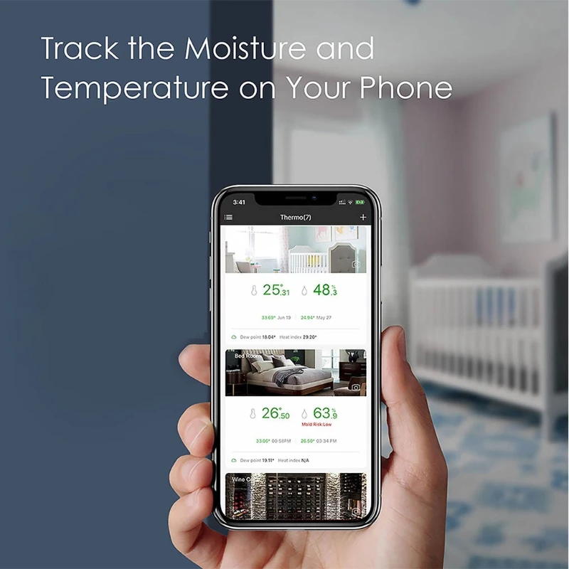 Беспроводной Измеритель температуры и влажности цифровой гигрометр комнатный