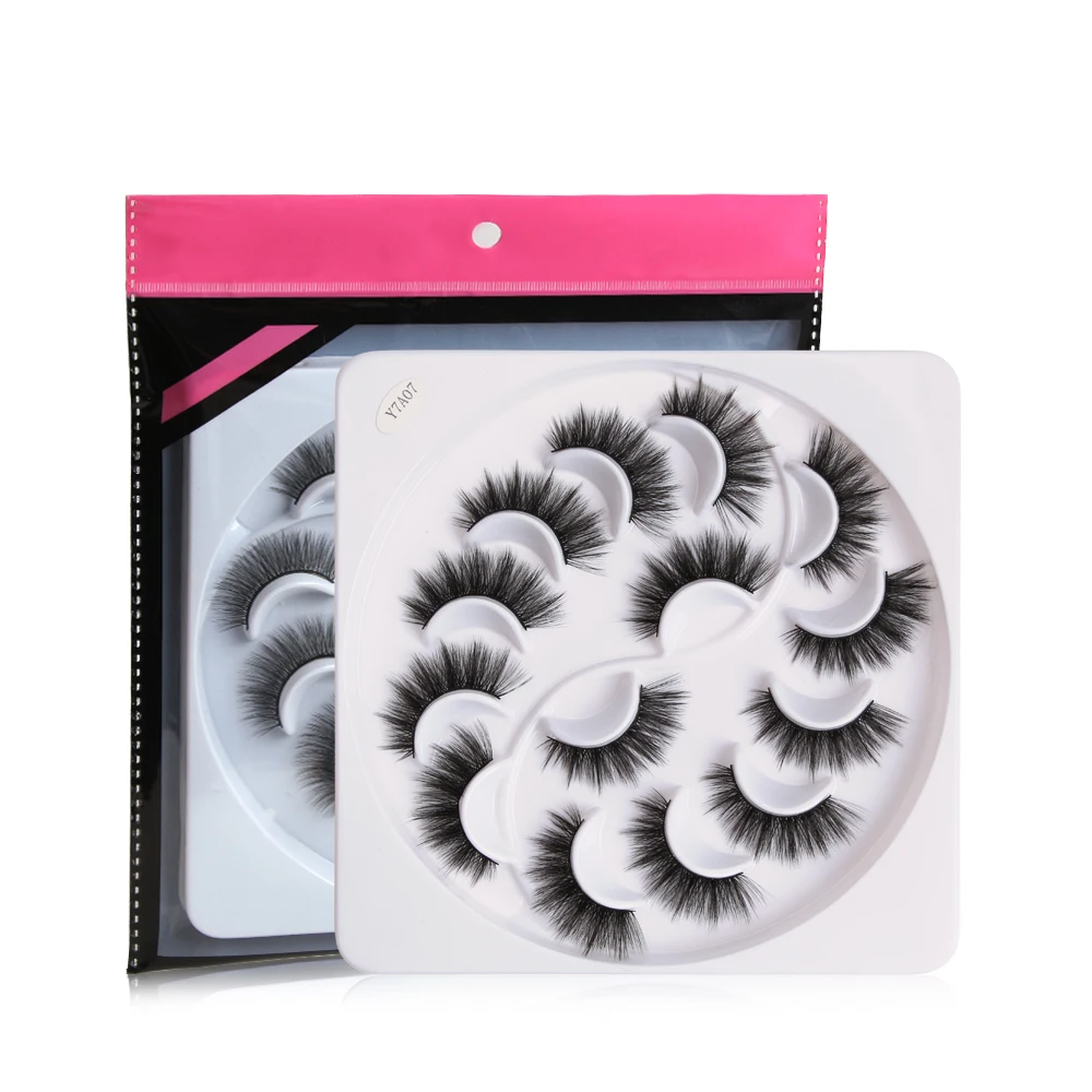 2/3/7 пар/коробка натуральные накладные ресницы 3d серо-коричневого цвета длинный