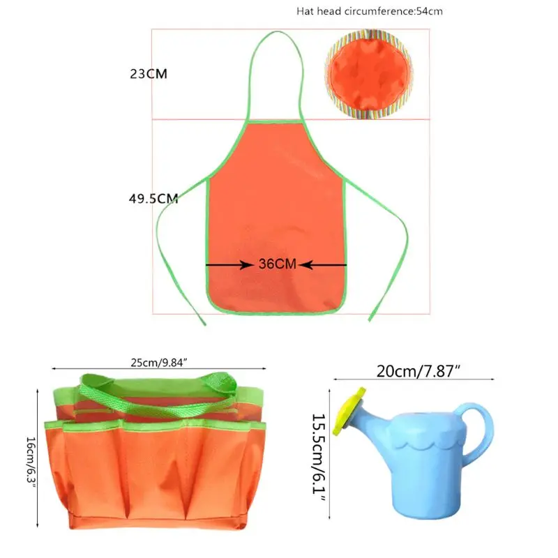 

8pcs/set Mini Gardening Tool with Tote Bag Gloves Shovels Rake Kids Garden Toys