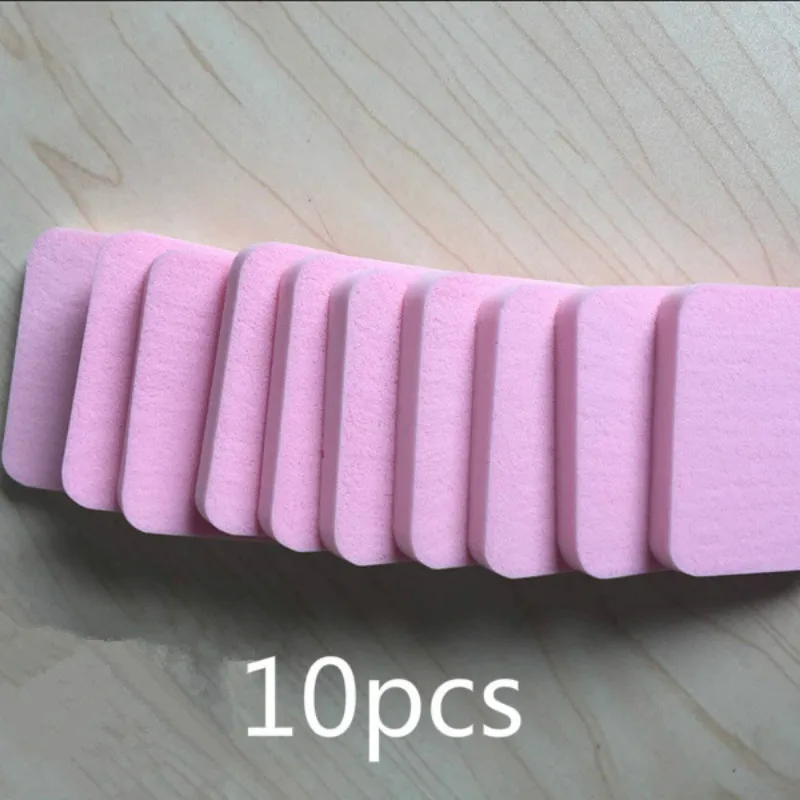 10Pcs Pink Square Спонж, косметический спонж, 10 шт., спонж для макияжа, для лица, мягкий, женский, для красоты, макияж, основа, контур, спонжи для лица, пудра, пуховка - Цвет: 10Pcs Pink Square