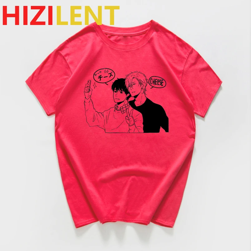 Банан рыбы Аниме женщина 100% хлопок футболка в японском стиле Одежда Харадзюку