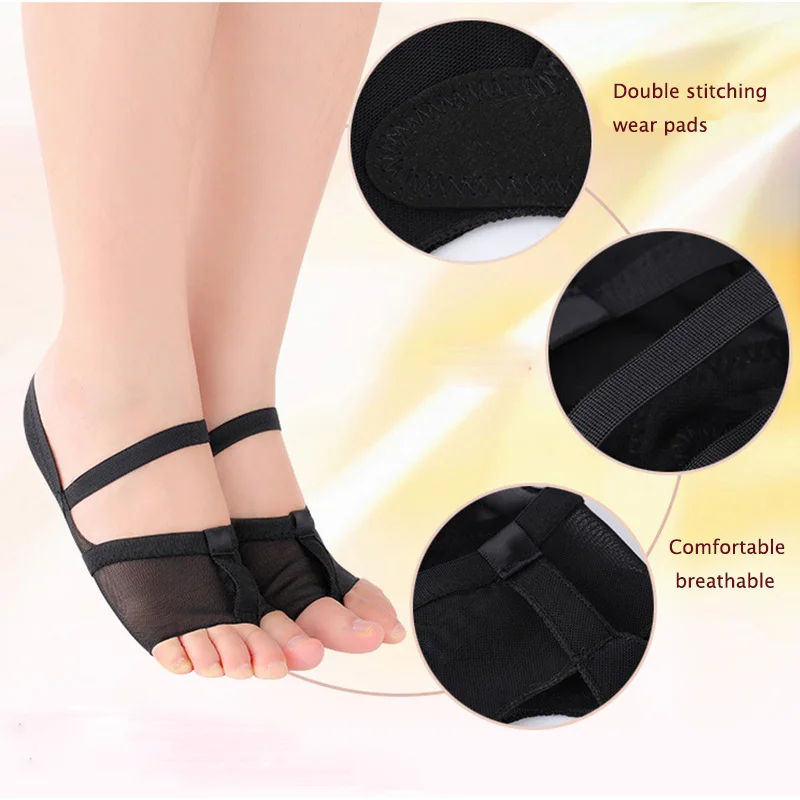 USHINE professional full foot pad workout belly fitness ballet dance ballet yoga dance socks ballet shoes woman