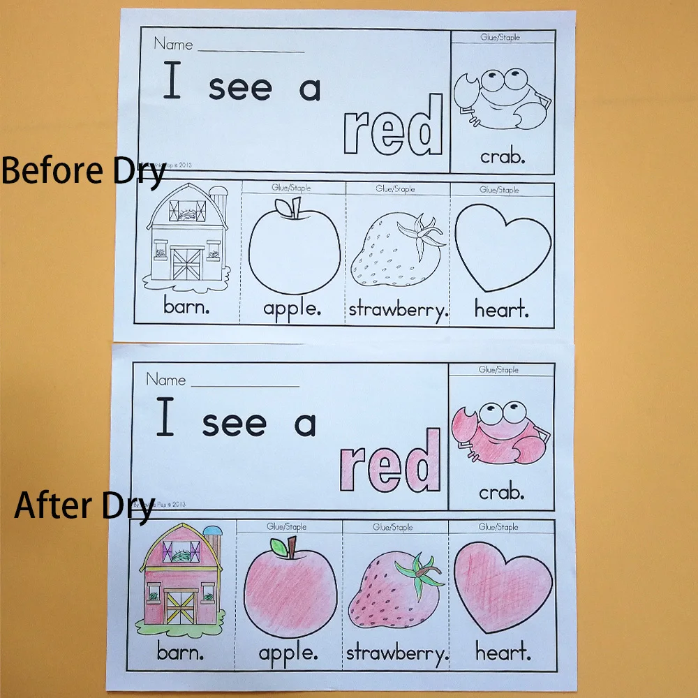 Fluency Flip Books Color/Number/Pre Primer Sight Words/Primer/Grade 1 тренировочная бумага для дошкольников