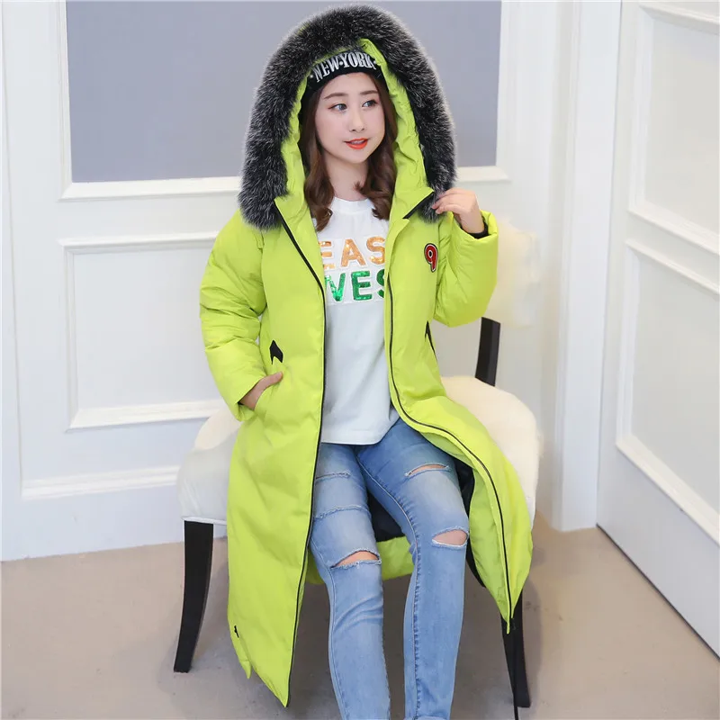 Женская куртка на белом утином пуху 2020 Толстое Зимнее пальто женская белая парка