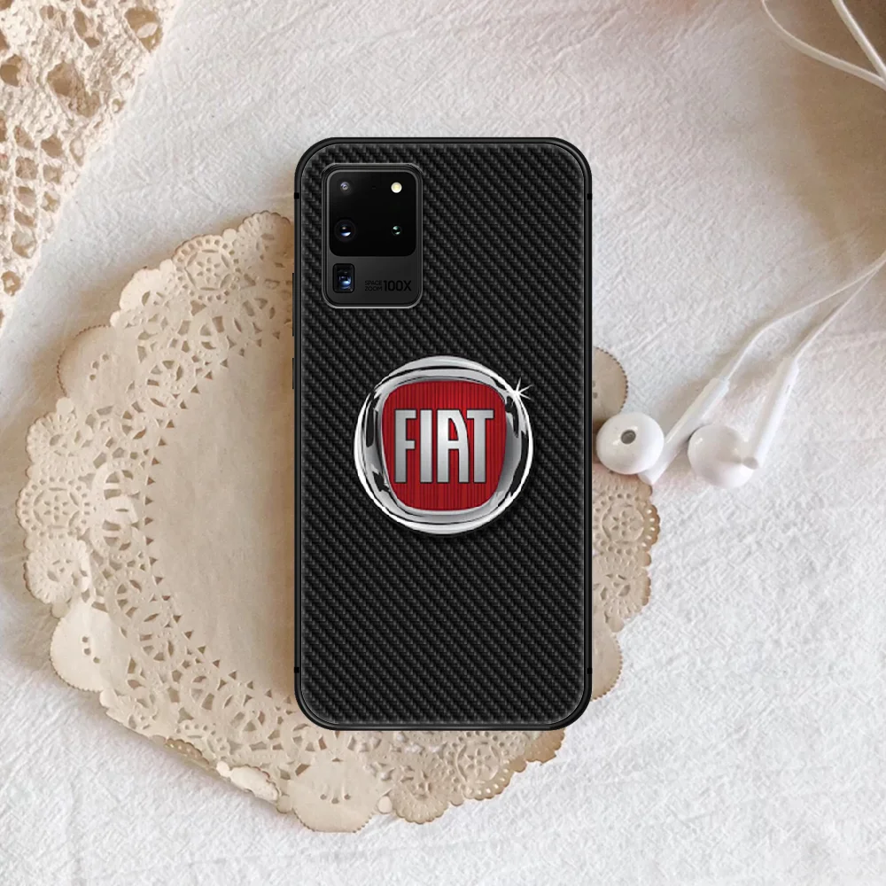 

FIAT car Phone Case Cover Hull For Samsung Galaxy S 7 8 9 10 e 20 FE edge uitra plus Note 9 10 20 black Etui Soft Cover 3D