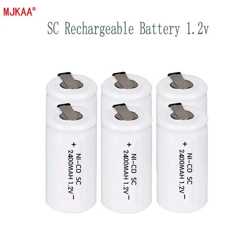 14 шт Sub SC 22420 1,2 V батареи 2400mAh 22*22*42 Ni-CD батареи с удлинителем, обработанные в инструменты батареи