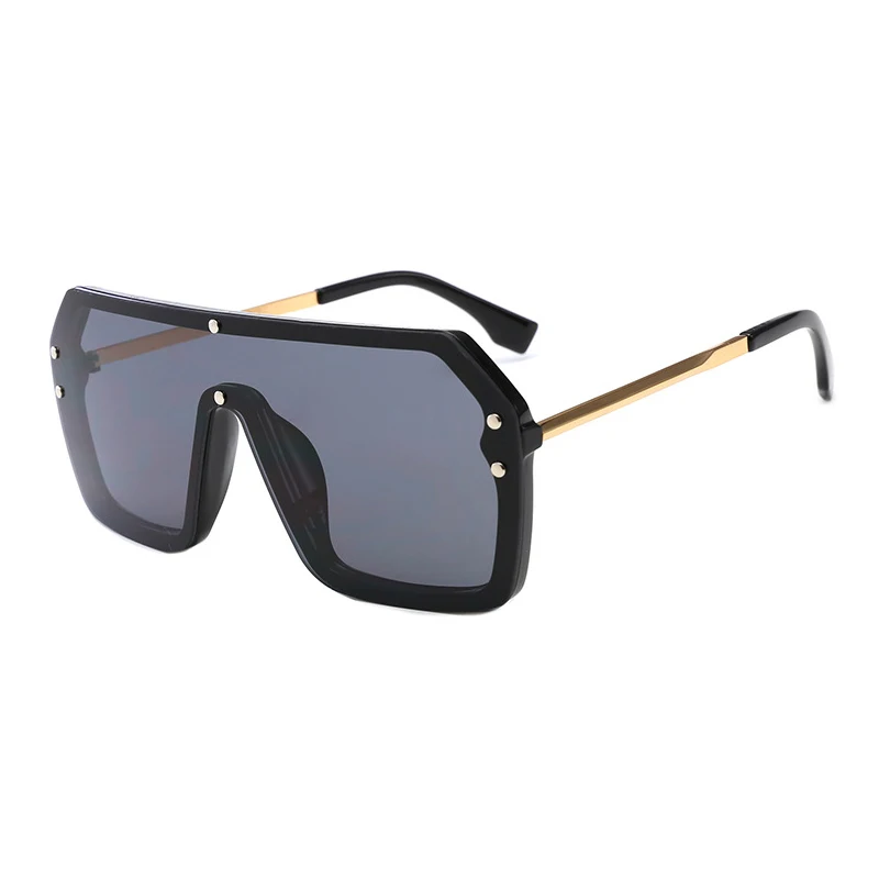 Hip-hop Sunglasses Exaggerated Large Frame Conjoined Ladies Frameless Men Women Letters Lenses Fashion Sun Glasses for | Аксессуары для