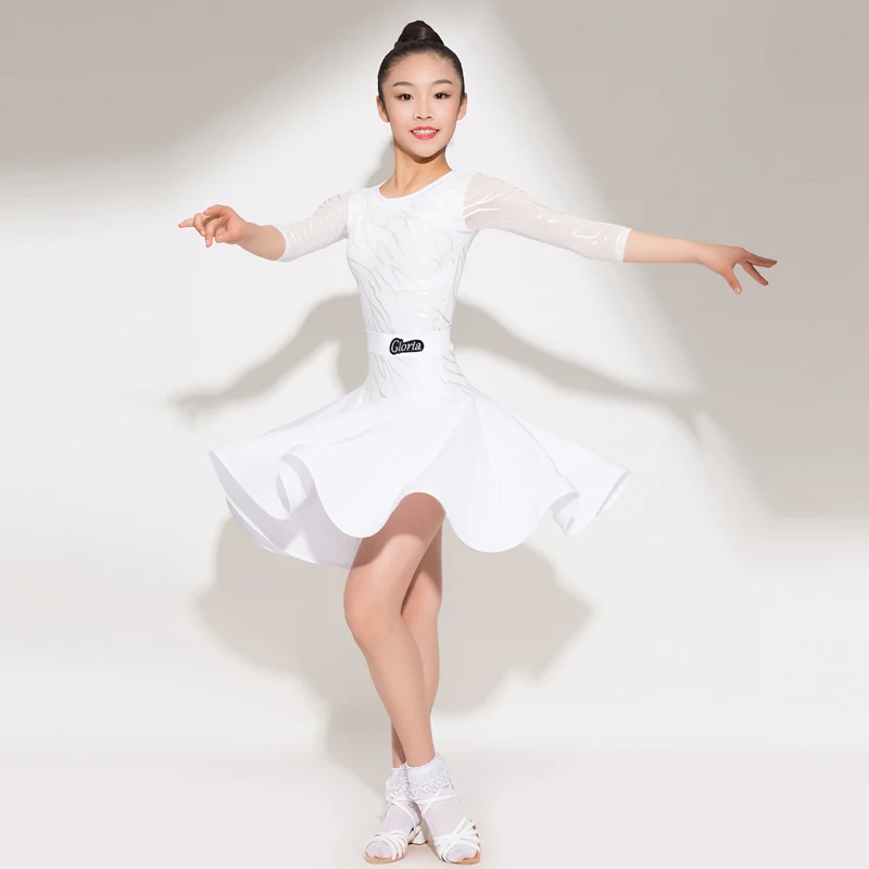 

Латинская юбка для танцев, комплекты для девочек балетная Профессиональный костюмы для танцев бальные танцы практика Одежда Вальс Одежда для танцев DL6923