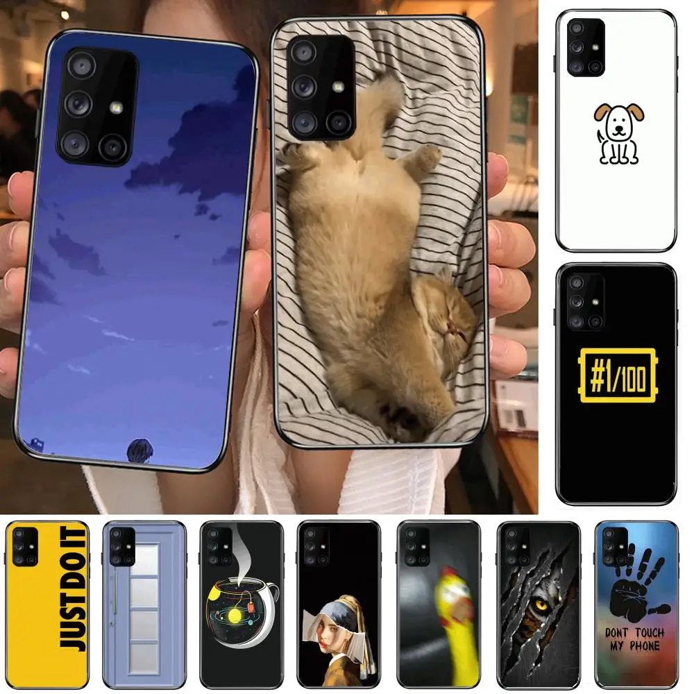 

Interesting Phone Case Hull For Samsung Galaxy A 90 50 51 20 71 70 40 30 10 80 E 5G S Black Shell Art Cell Cover