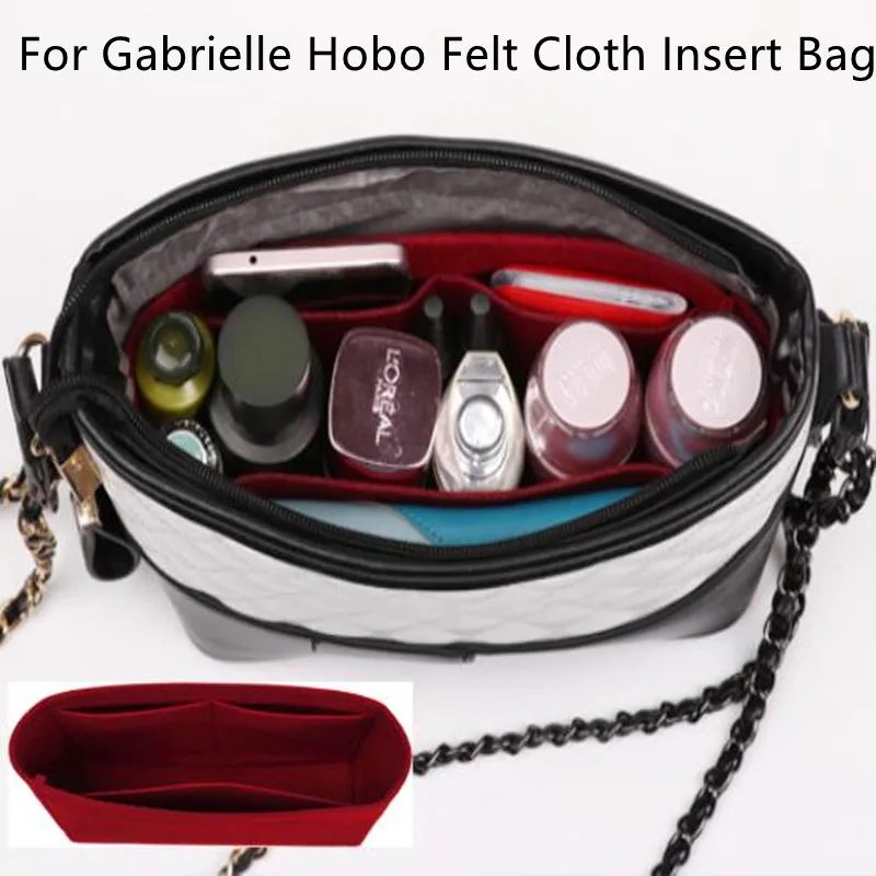 

Fits Gabrielle Felt Cloth Insert Bag Organizer Makeup Handbag shaper Organizer Travel Inner Purse Portable Cosmetic Bags