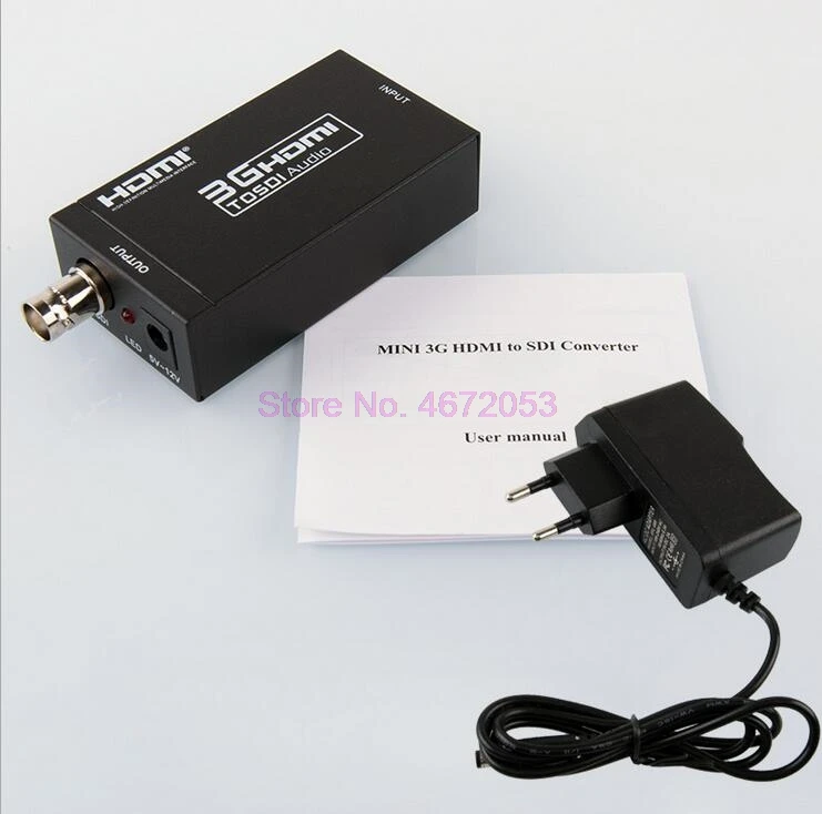 Преобразователь скалер 10шт./лот HDMI в SDI адаптер 1080P MINI 3G с коаксиальным