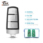 Dandkey ключ без ключа 3C0959752BG умный дистанционный Автомобильный ключ для VolksWagen Fob 3 кнопки 434 МГц PCF7936 ID46 для VW Passat CC Passat Magotan