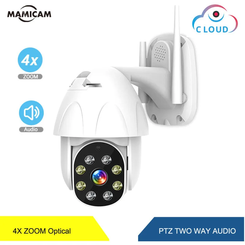 1080P PTZ wifi камера 2MP автоматическое отслеживание Водонепроницаемая CCTV Домашняя
