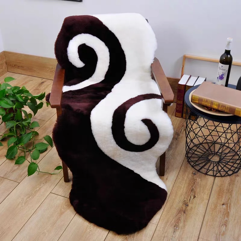 Уникальный дизайн прибрежная Серия искусственный ковер из овечьей шкуры для