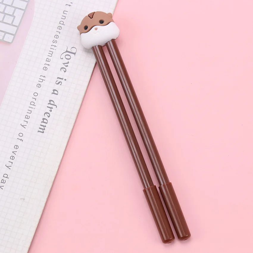 mouse 2 шт./пара ленивый штраф ручка 0,5 мм, принт с героями мультфильмов Kawaii, Животные записи пара гелевая ручка школы и офиса письменные принадлежности Канцтовары для студентов - Цвет: mouse