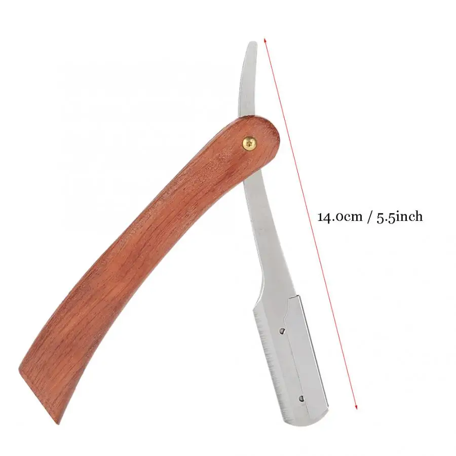 Бритва Классическая для парикмахера с прямым краем складной нож бритья Черной