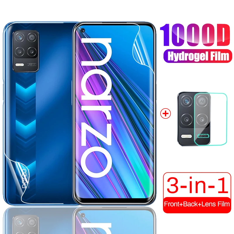 

Realmi Narzo 30 front back hydrogel film For Realmy Realm Realme Narzo 30 Narzo30 5G 6.5" screen protector camera film not glass