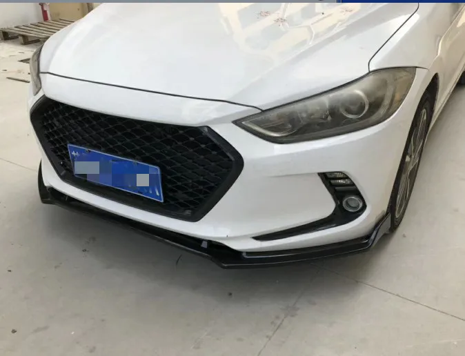 Для Elantra передний спойлер PP Материал задний бампер диффузор протектор для 2017-2019