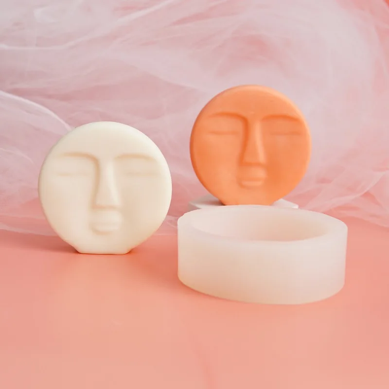 

DIY New Abstract Human Face Silicone Candle Mold Handmade Aromatherapy Plaster Candle Soap Mold Crafts 3D Candle Making Supplies