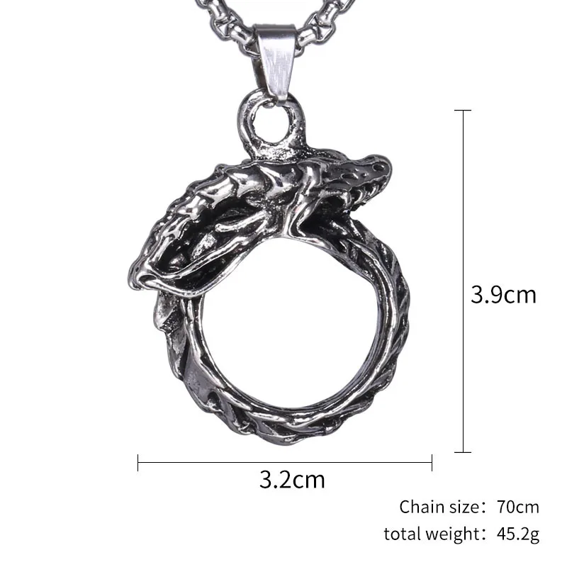 

Myth Amulet Pendant The Dragon of Norwegian Mythology Men Necklace Motorcycle Party Steampunk Vintage Dragon Necklace Jewelry