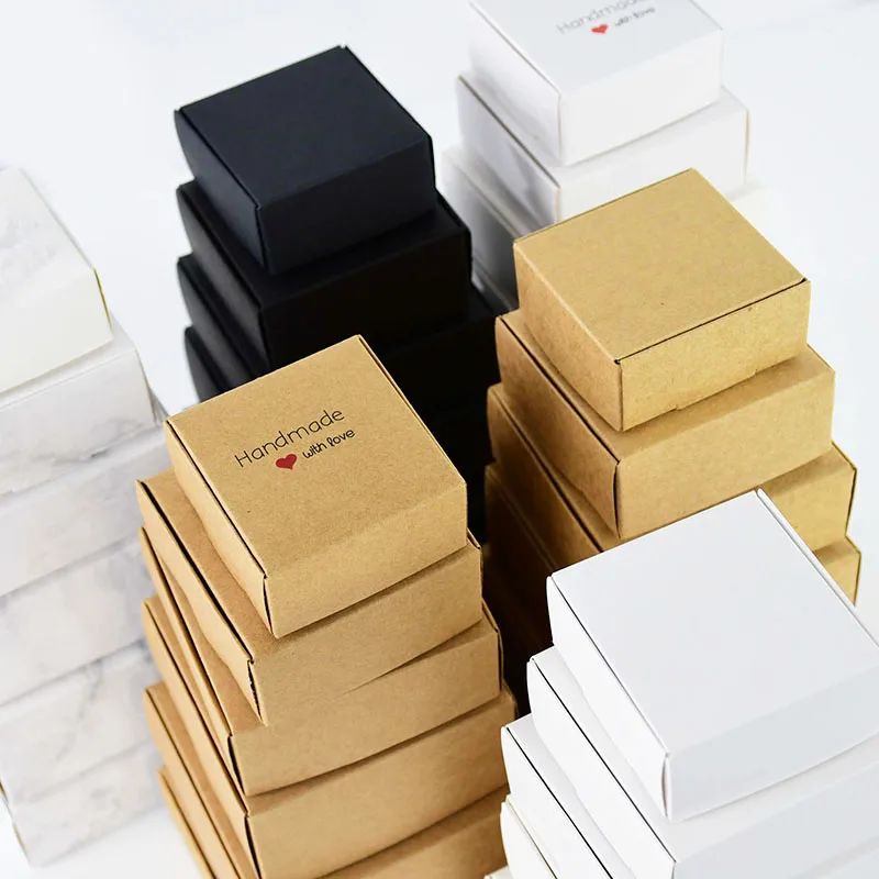 

10pcs Paperboard Packaging Boxes for Christmas Birthday Wedding Gift Wrap Box Wholesale Package Box for Business Small