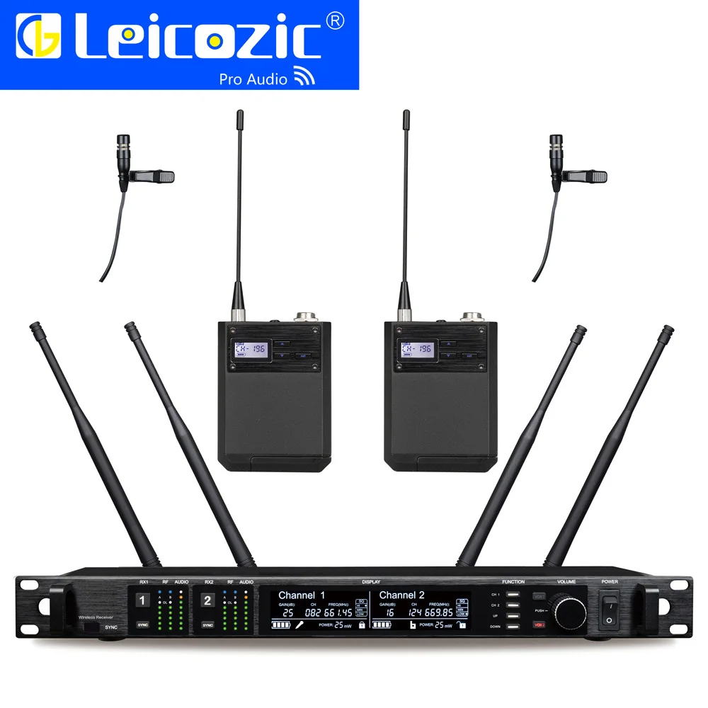 Leicozic AD4D True Diversity беспроводной микрофон UHF сценический цифровой микрофон с отворотом микрофон/гарнитура микрофон/ручной микрофон 645-695 МГц