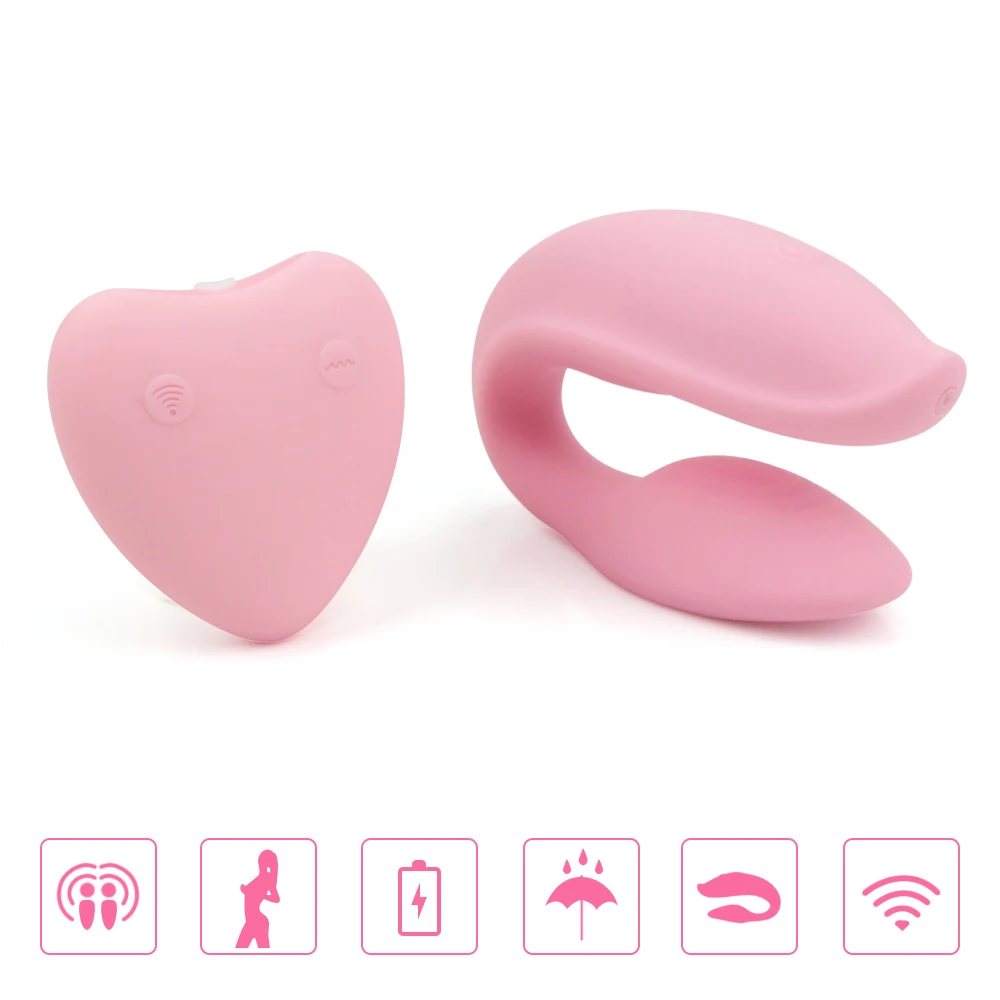 Беспроводной двойной вибратор игрушки для взрослых пар USB Перезаряжаемый