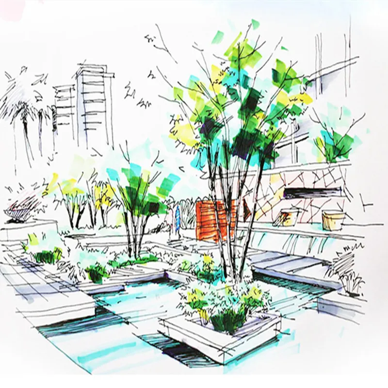 Студенческая кисть для рисования акварели карандаш мягкая ручка начинающих