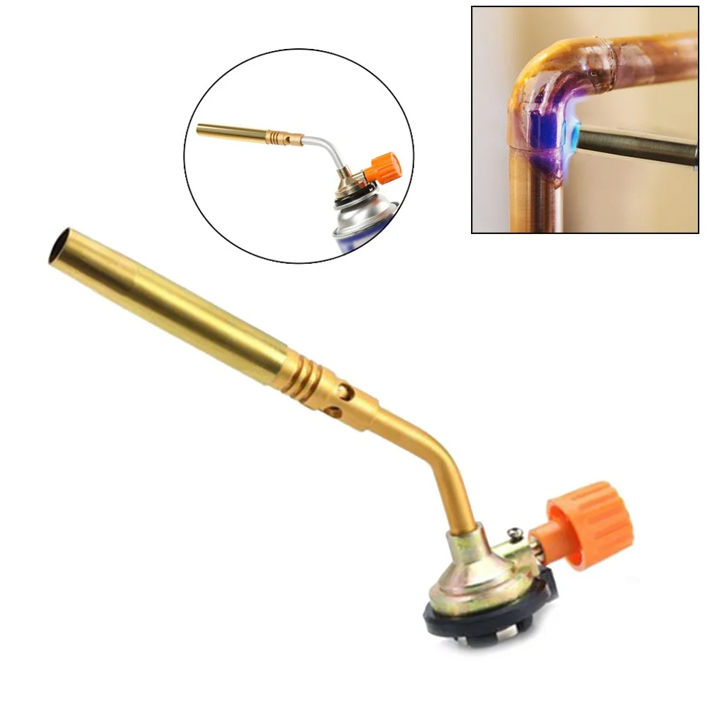 

Portable Flame Gas Torch Blowtorch Copper Butane Lighter Burner Heating Welding For Household Picnic BBQ Hiking Camping Stove