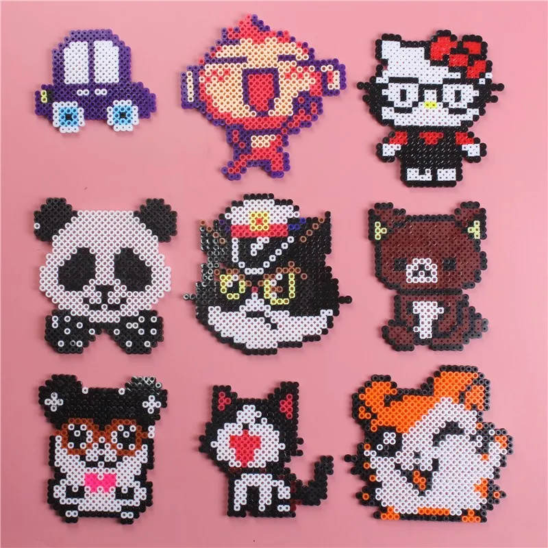 Детские 3D Пазлы игрушки 12 шт./компл. Hama Beads 24 шаблона 1:1 листов шаблоны для перлса
