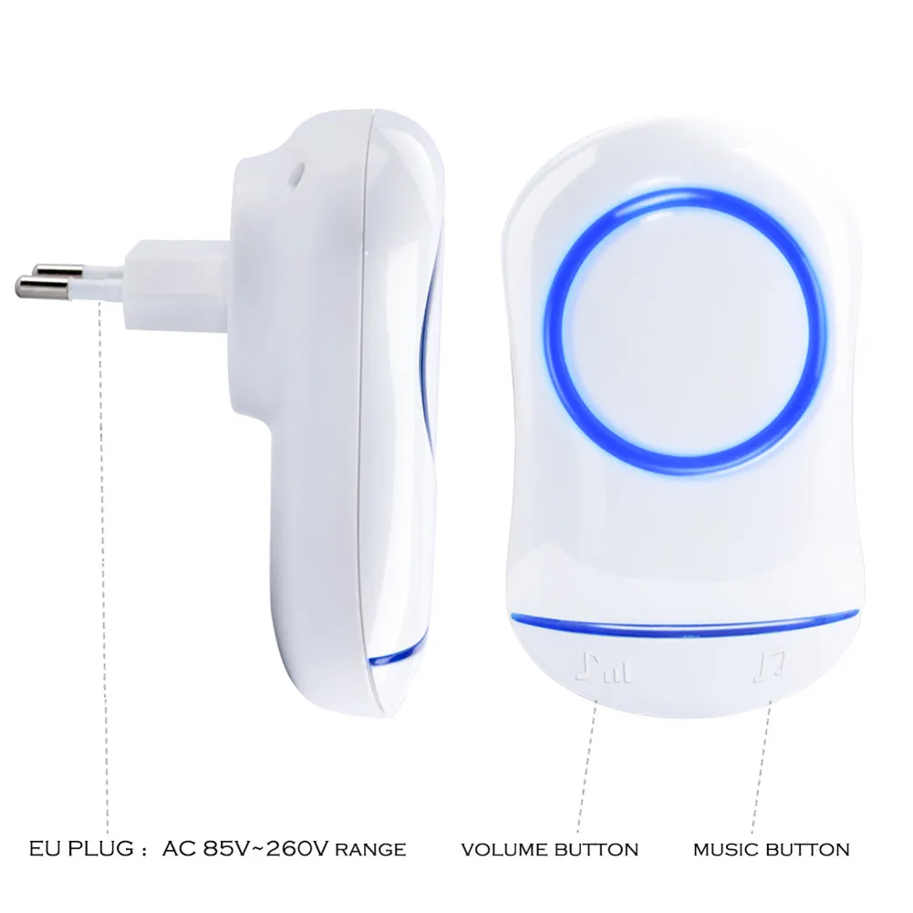 SMATRUL водонепроницаемый беспроводной дверной звонок с европейской вилкой