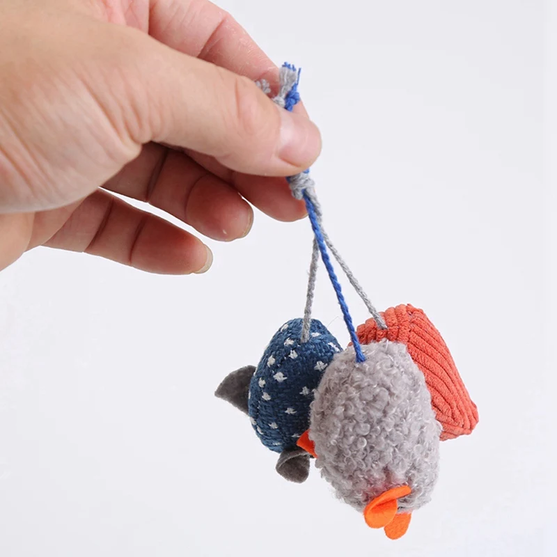 Горячая имитация игрушечная плюшевая мышь с хвостом для кошек интерактивная