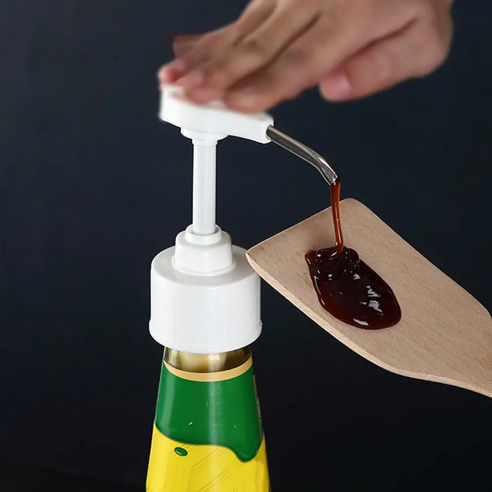 

Syrup Ketchup Vinegar Olive Oil Bottle Head Pressure Nozzle Household Oyster Sauce Push-type Pump Kitchen Accessories