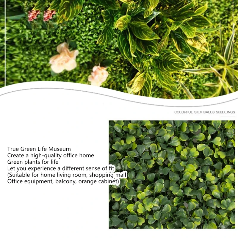 

Artificial Grass Fake Lawn Boxwood Panels Topiary Hedge Plant Privacy Hedge Screen UV Protected Simulation Miniature