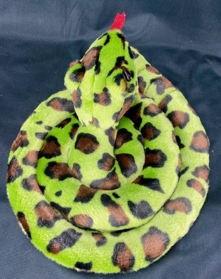 Фото simulation snake plush toy green python snake about 120cm soft doll funny toy Christmas gift w2859 №3