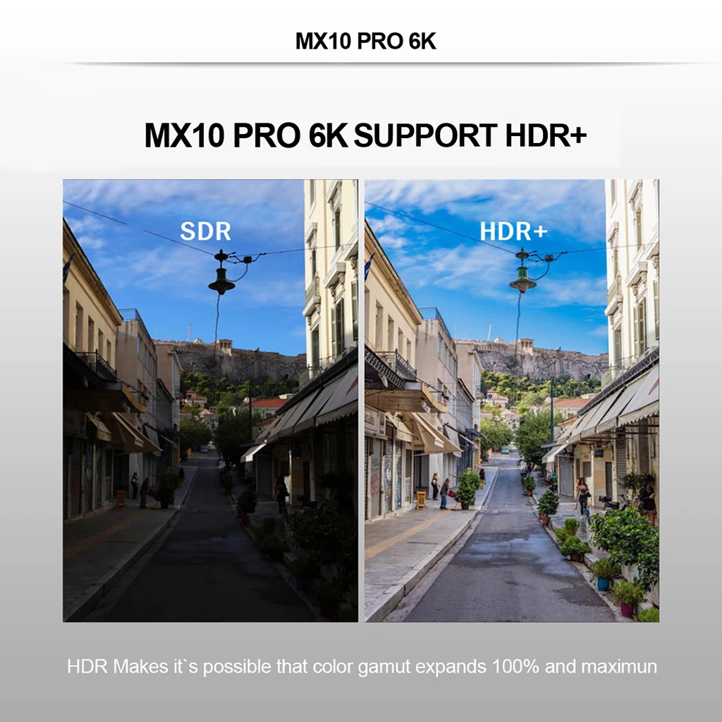 

mx 10 pro h6 4+32GB Smart TV Box Octa Core Android 9.0 Dual-band WIFI 6K EU