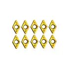 Набор пластин токарных, твердосплавные втулки DCMT070204(DCMT21.51) для токарного станка, 10 шт