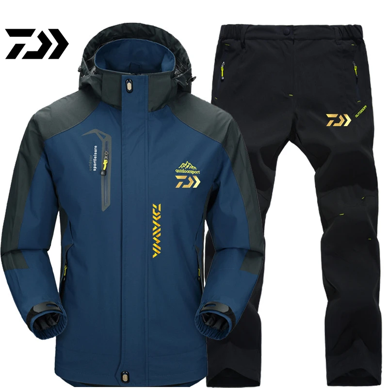 

2021 Daiwa Fishing Suit Men Spring Autumn Thin Fishing Clothing Hooded Sports Hiking Fishing Jacket Outdoor Clothes Fishing Wear