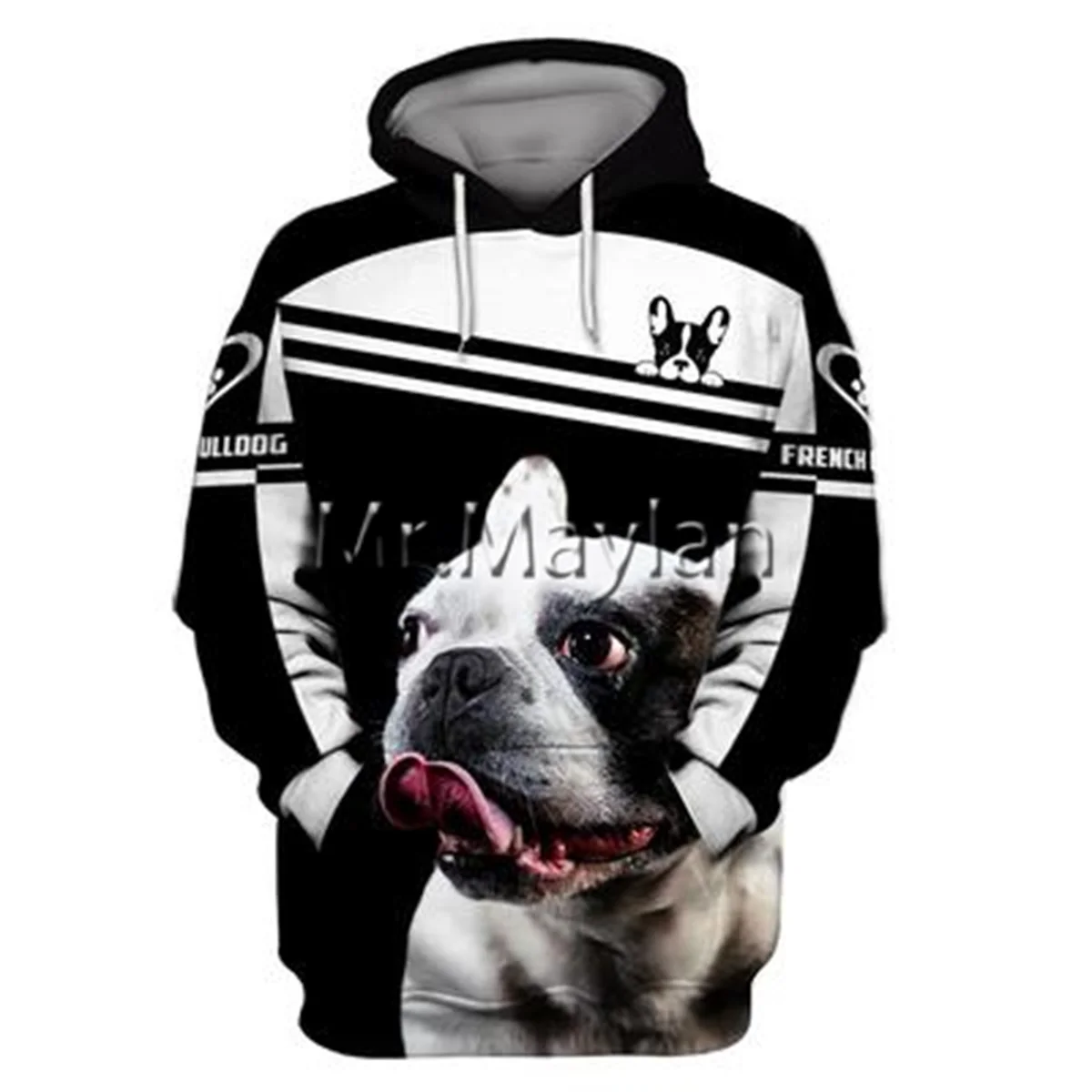 

Personality Fashion Animal French Bulldog 3D Printed Graphic Hoodie Men/Women Zip Hooded Streetwear Oversized Sweatshirt 5XL-044