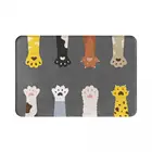 Напольный коврик, Пушистые кошачьи лапы, Уникальный Коврик для входной двери, гостиная, кухня, нескользящий ковер, коврик для ванной комнаты