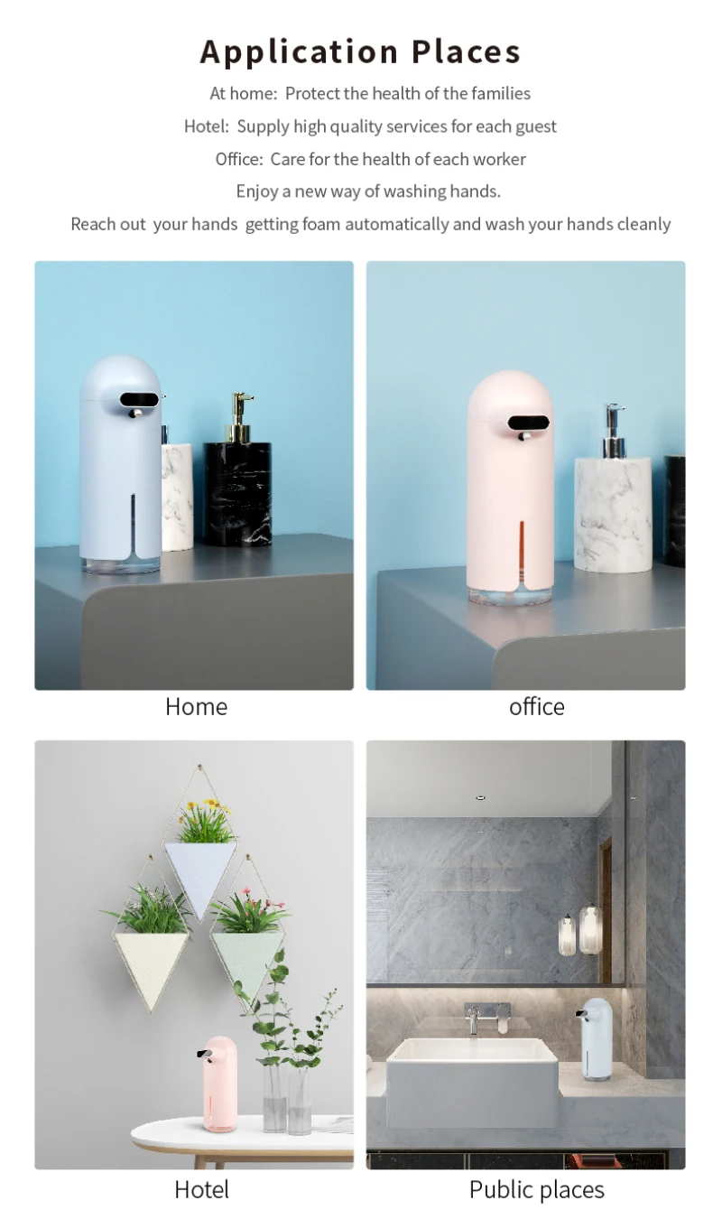 

Vertical Touchless Induction Foam Automatic Electric Soap Soap Dispensers 350ml Automatic Soap Dispenser Kitchen Soap Dispensers