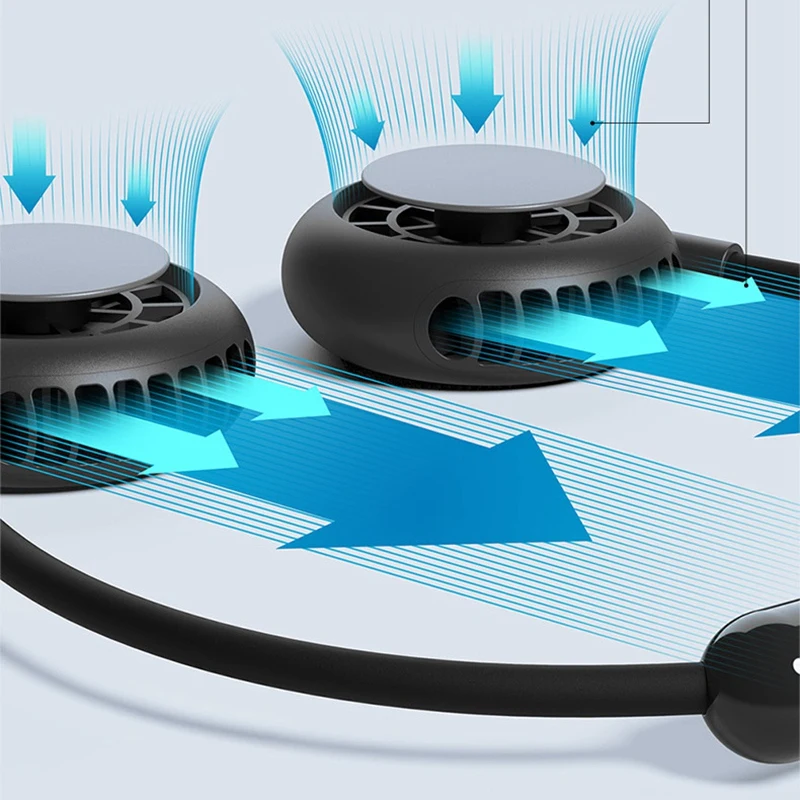 Подвесной шейный вентилятор USB Охлаждающий мини маленький Электрический