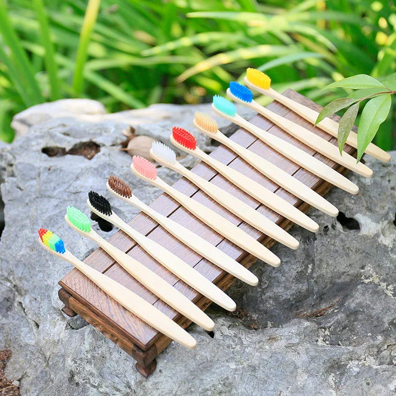 

2 шт., портативная зубная щётка из натурального бамбука