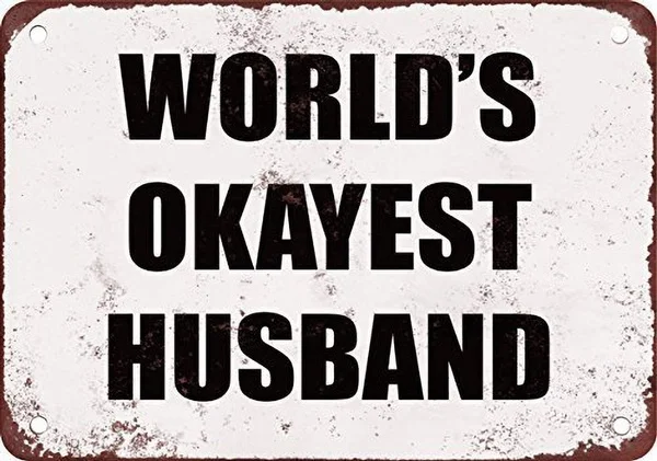 

World's Okayest Husb Retro tin sign nostalgic ornament metal poster garage art deco bar cafe shop